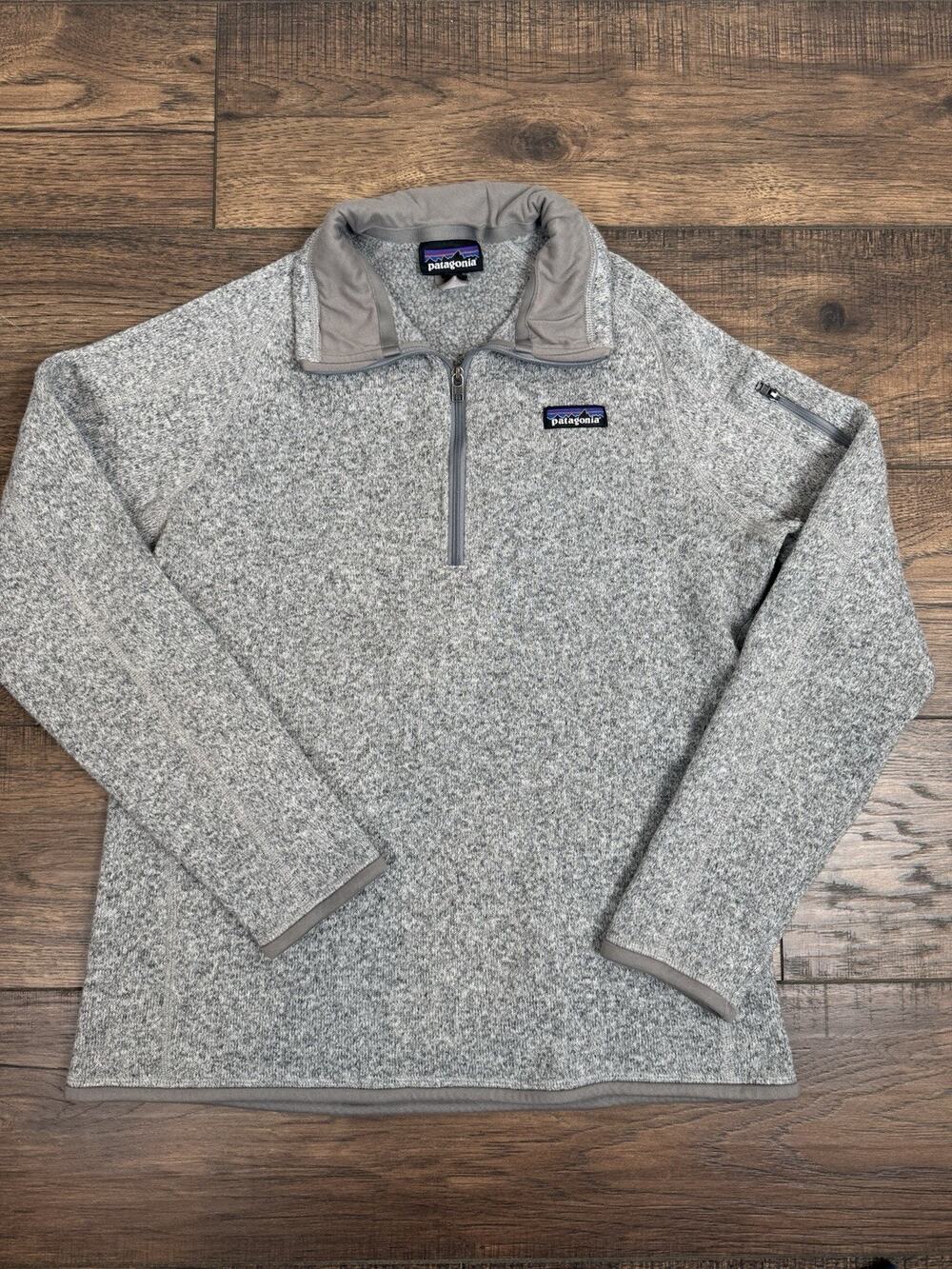 Patagonia Better Sweater 1/4 Zip Fleece Pullover Women’s Size L Gray